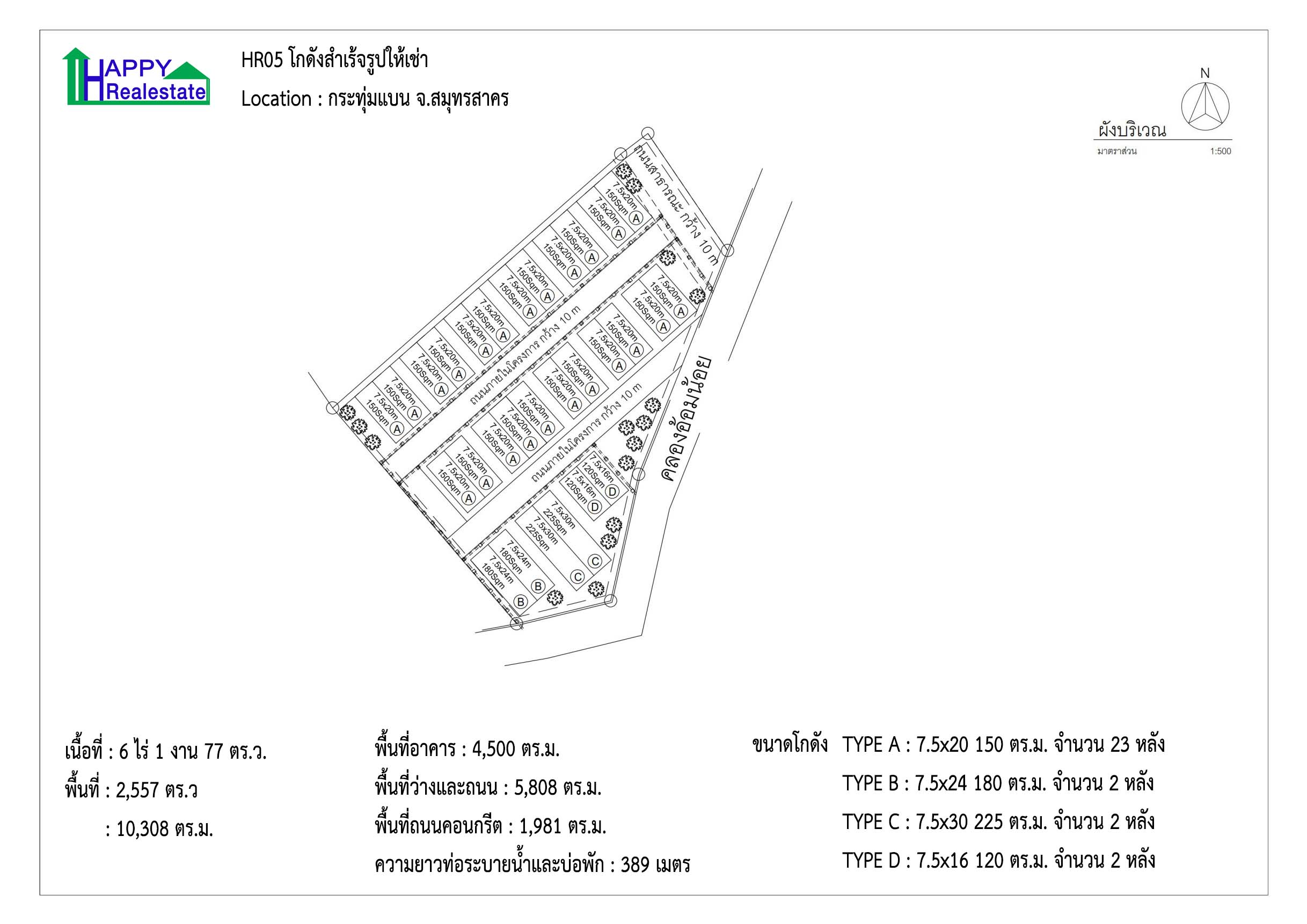 HR05 โกดังสำเร็จรูปให้เช่า กระทุ่มแบน สมุทรสาคร